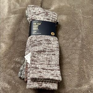 New mens ABERCROMBIE AND FITCH 3 Pairs Camp Socks.